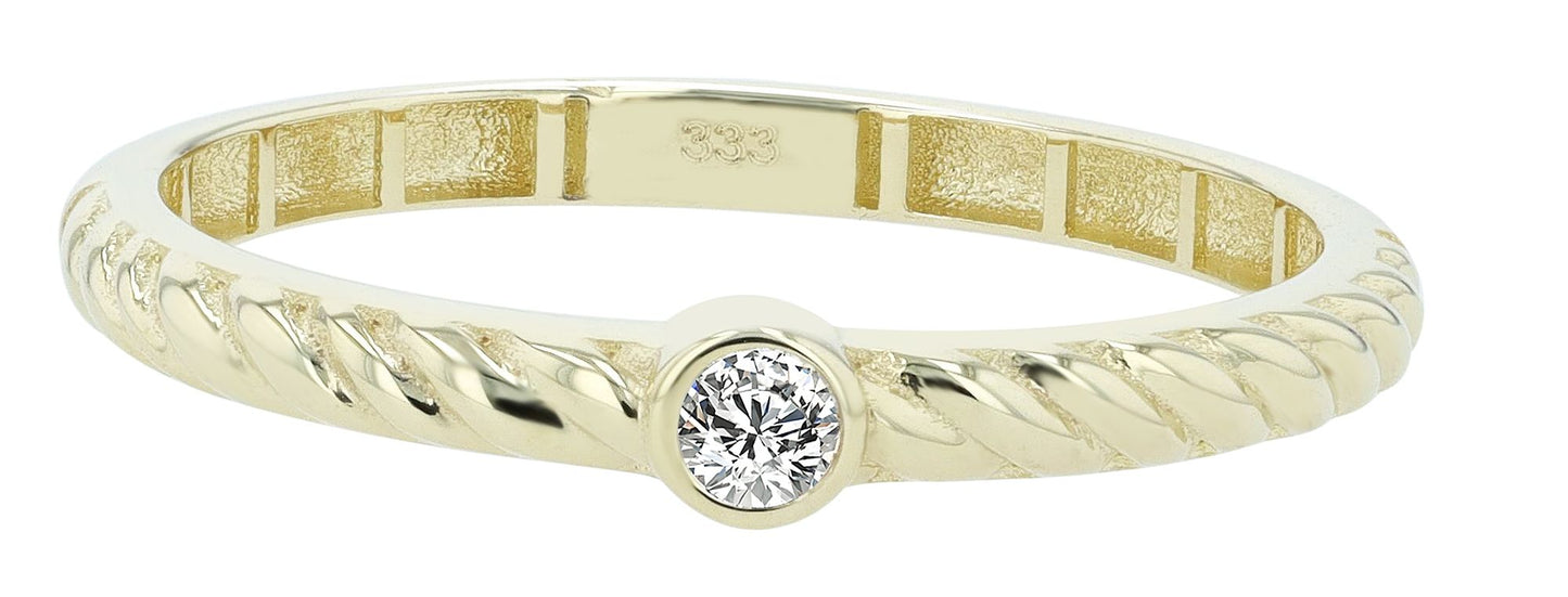 333/- Gold Ring "Maila" mit Zikonia Besatz, 8 Karat