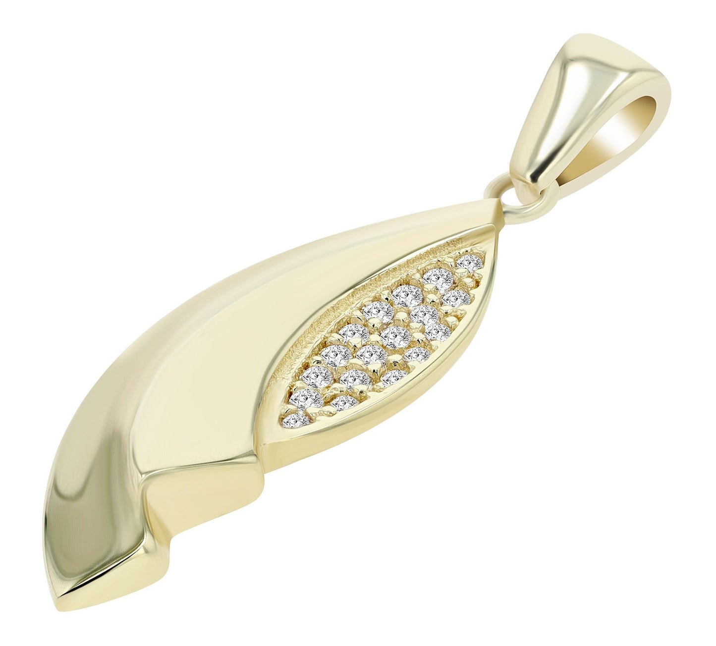 333/- Gold Anhänger "Yael" mit Zirkoniabesatz ohne Kette, 8 Karat, Gelbgold