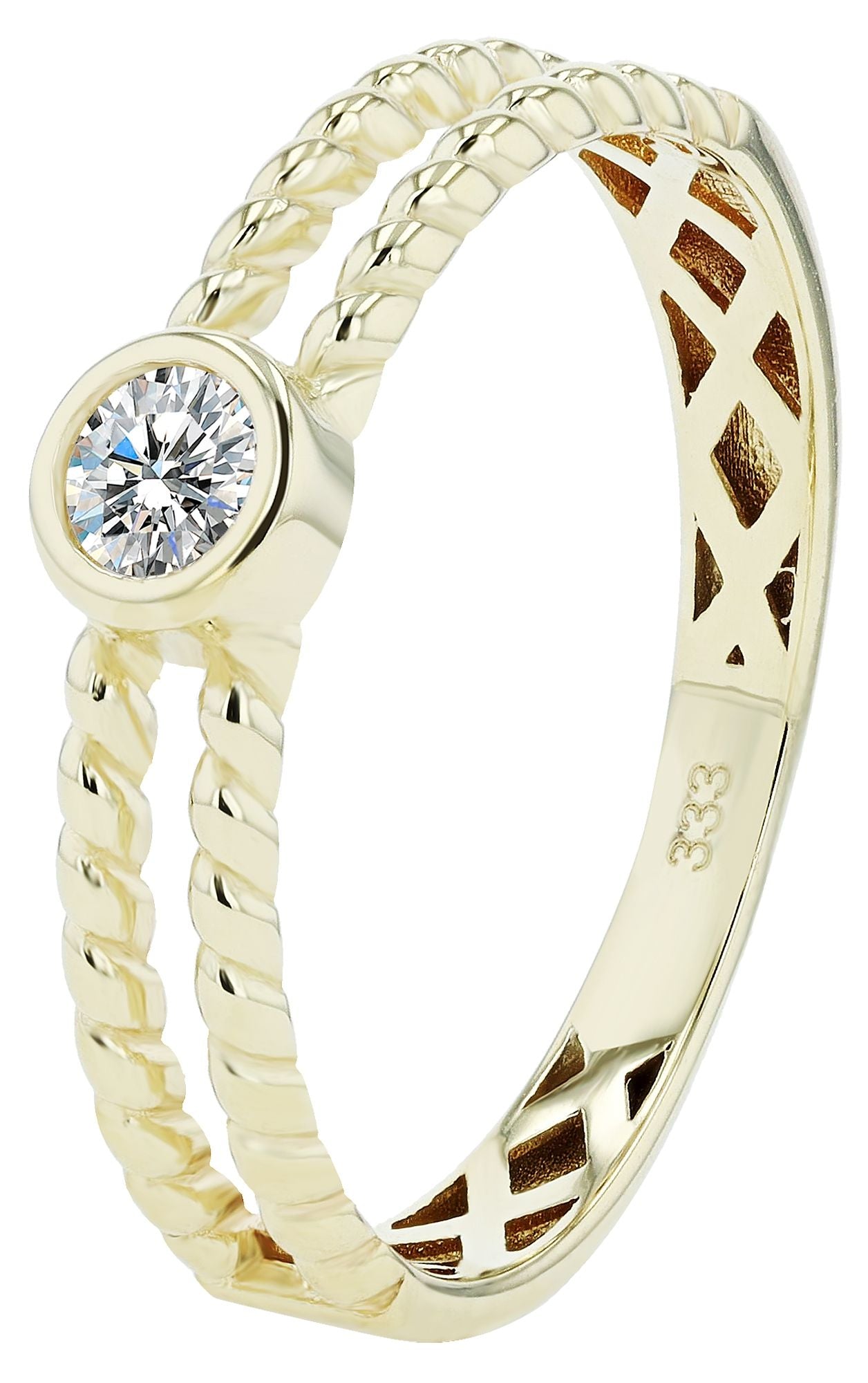 333/- Gold Ring "Lania" mit Zirkonia, 8 Karat, Gold