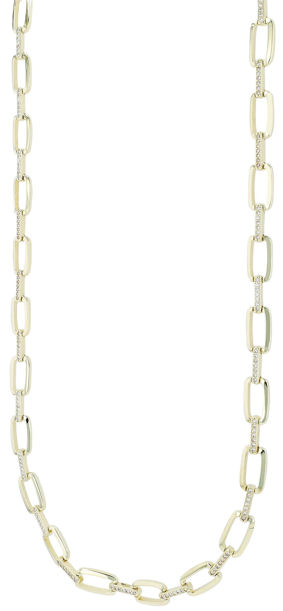 333/- Gold "Ezra" Kette mit Zirkonia, 8 Karat, Gelbgold, 45 cm
