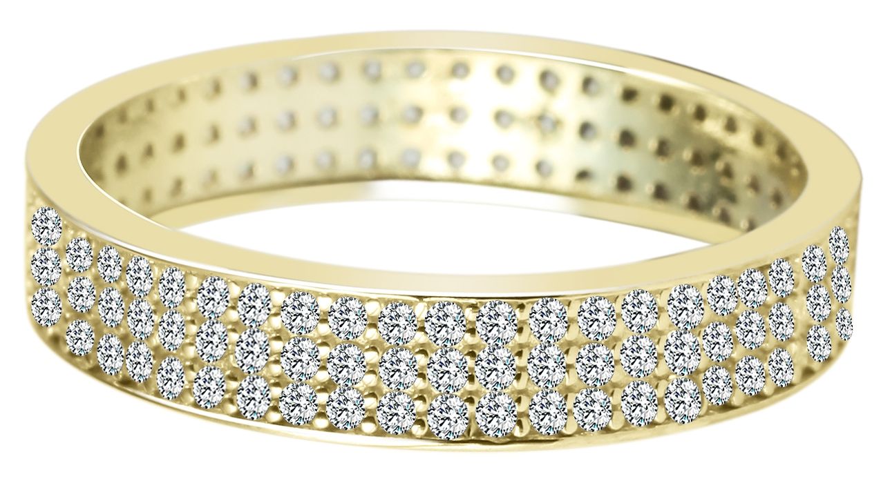 333/- Gold Ring "Sarina" mit Zirkoniabesatz, Gelbgold, 8 Karat