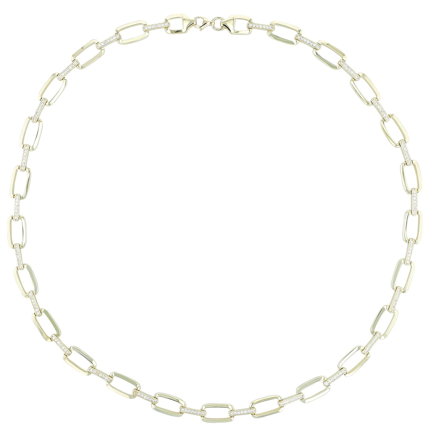 333/- Gold "Ezra" Kette mit Zirkonia, 8 Karat, Gelbgold, 45 cm