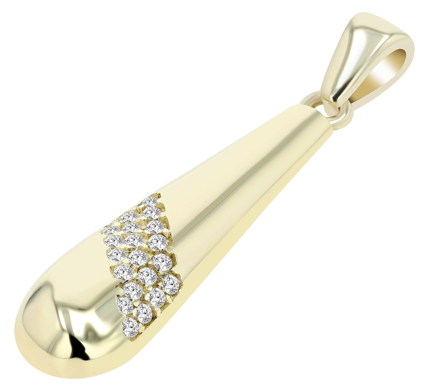 333/- Gold Anhänger "Jehilyn" mit Zirkoniabesatz ohne Kette, 8 Karat, Gelbgold