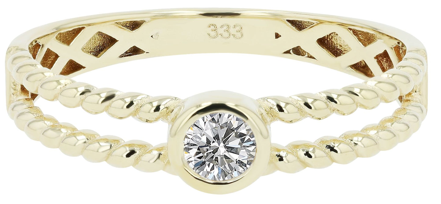 333/- Gold Ring "Lania" mit Zirkonia, 8 Karat, Gold