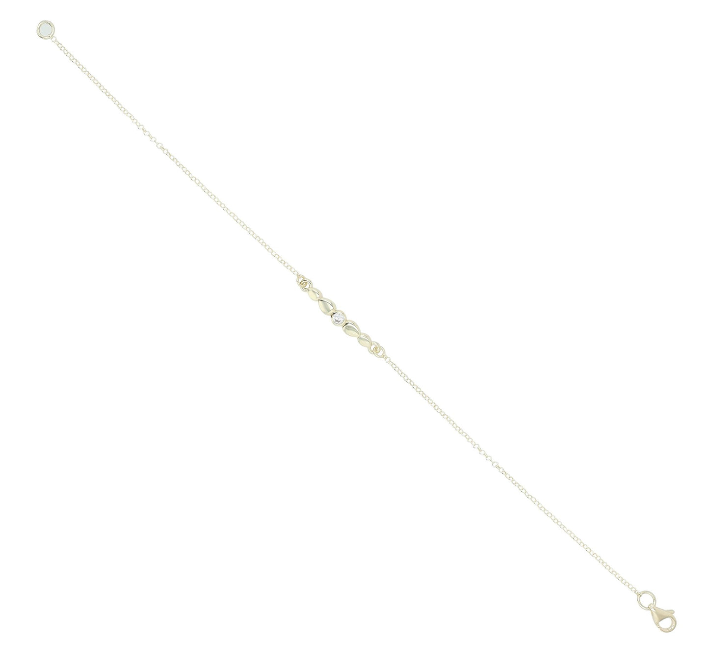 333/- Gold "Lien" Armband mit Zirkonia, 8 Karat, Gelbgold