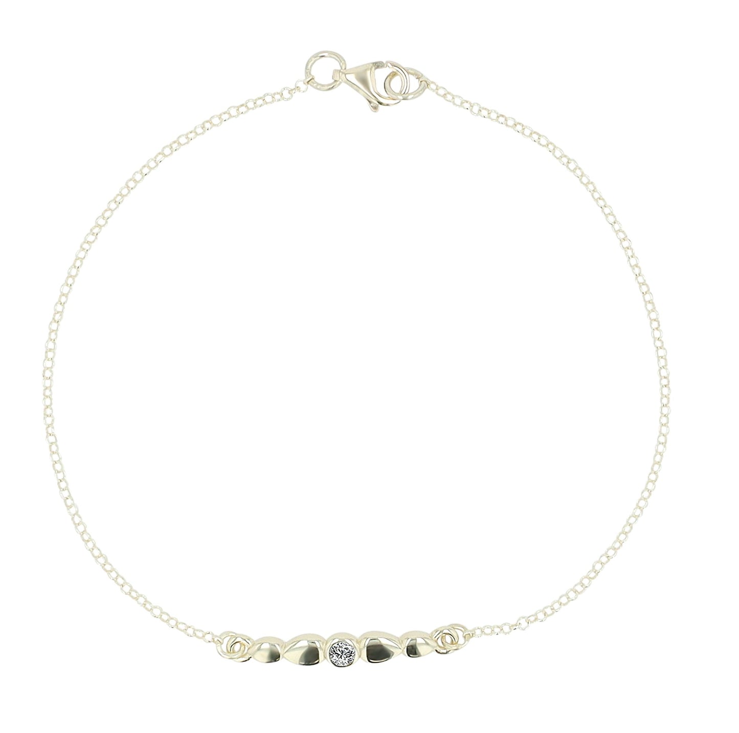 333/- Gold "Lien" Armband mit Zirkonia, 8 Karat, Gelbgold