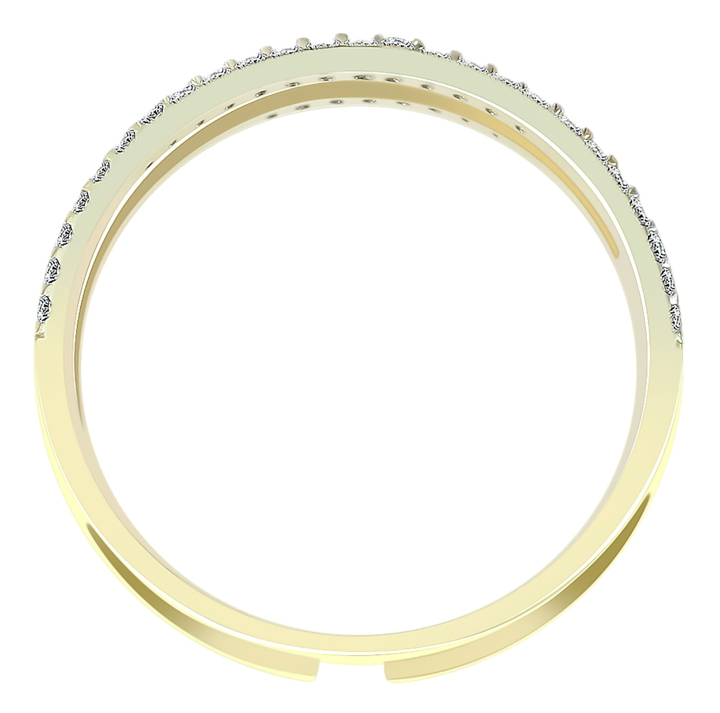 333/- Gold Ring "Marou" mit Zirkoniabesatz, Gelbgold, 8 Karat