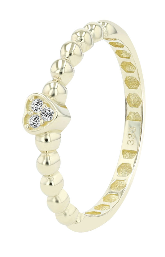333/- Gold Ring "Adara" Zirkonia, 8 Karat, Gelbgold
