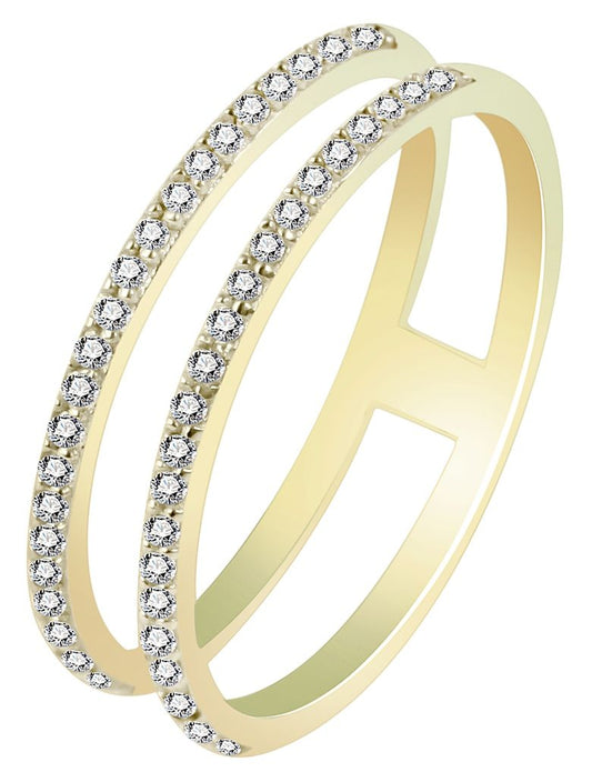 333/- Gold Ring "Marou" mit Zirkoniabesatz, Gelbgold, 8 Karat