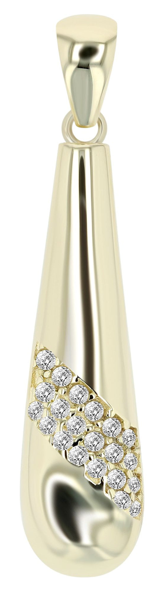333/- Gold Anhänger "Jehilyn" mit Zirkoniabesatz ohne Kette, 8 Karat, Gelbgold