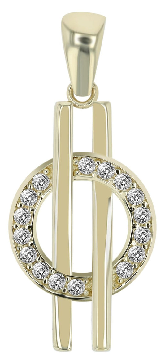 333/- Gold Anhänger "Maylea" mit Zirkoniabesatz ohne Kette, 8 Karat, Weißgold, Gold